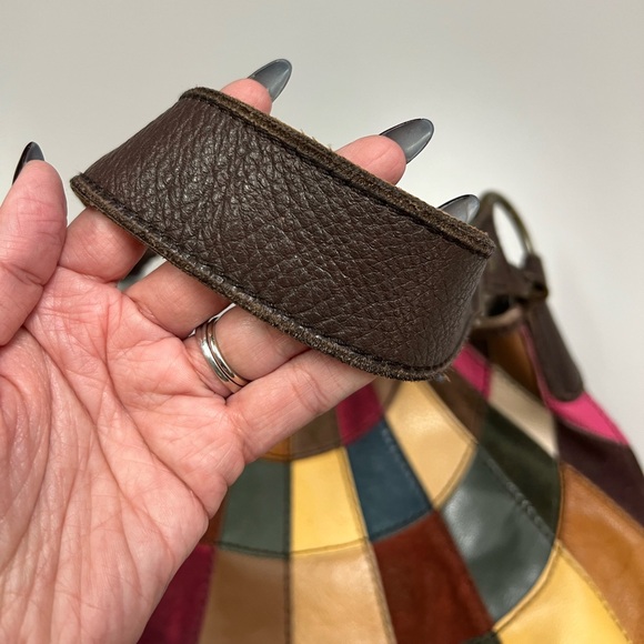 Lucky Brand Leather Patchwork Shoulder Hobo Bag - Picture 4 of 16